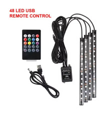 Lumières d'Ambiance LED RGB Voiture - Kit 4 Bandes, Télécommande & Mode Musical