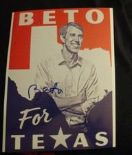 BETO O'ROURKE SIGNED 8X10 PHOTO PRESIDENT TRUMP 2020 TEXAS W/COA+PROOF RARE WOW