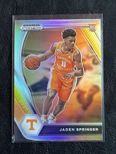 2021-22 Panini Prizm Draft Picks Jaden Springer Silver Prizm RC Rookie Card