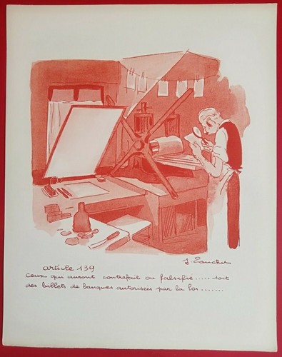 Estampe jacques touchet - estampe, de