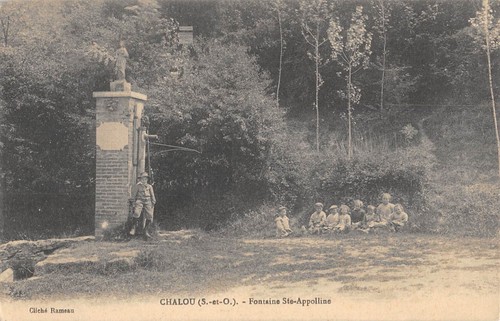 Cpa chalou fontaine saint - cpa,