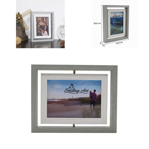 Cadre photo double pivotant