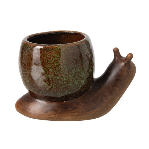 Cache pot escargot grès - escargot, en