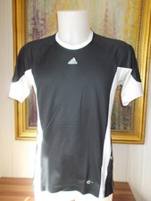 Tee shirt maillot technique noir ADIDAS climacool M dos dessin ecailles