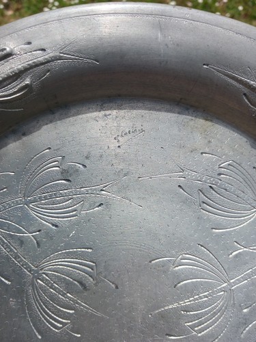 Plateau etain art - etain, d'art