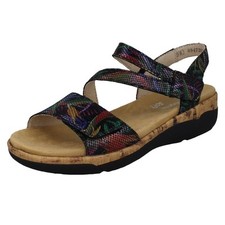 Sandales Confortables En Cuir À Lanières Pour Femmes Reptile/Fleur R6860