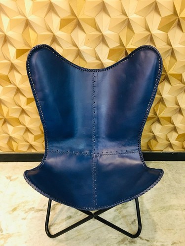 Chaise papillon rétro cuir - rétro, en