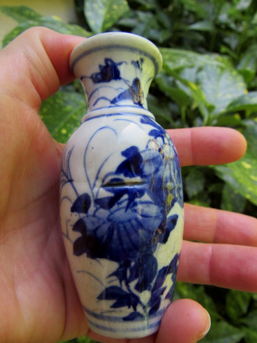 Xix ème vase miniature bleu - xix,