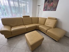 canapé d'angle en cuir avec