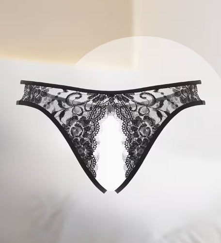 String femme fendu noir taille - string,