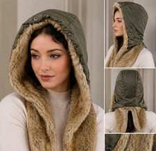 Capuche Écharpe Vintage Kaki