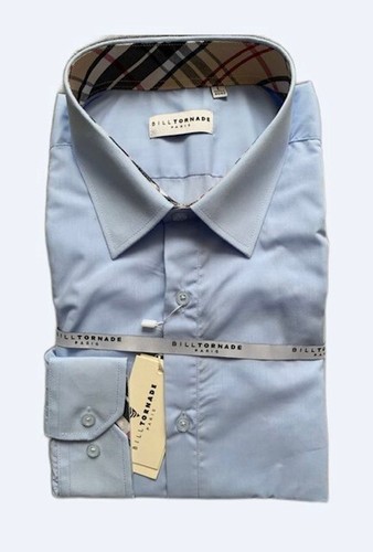 Chemise homme bleu ciel col