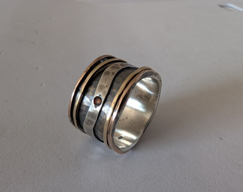 Ancienne bague argent massif - argent, &