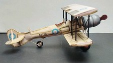 vintage Avion Biplan Britannique WW2 - British Plane A3128 -  Tôle 