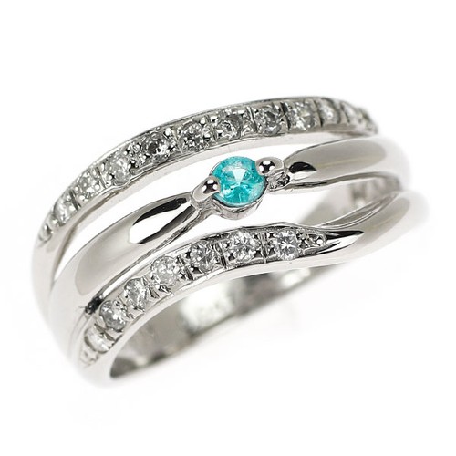 Rare bague diamant - , tourmaline