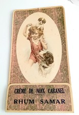 CARTON  LITHOGRAPHIE ILLUSTRATION IMAGE RHUM SAMAR