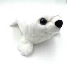 Phoque Mer Robbe Animal en Peluche Tissu Animal 20cm Blanc