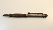 Vintage Stylo à bille en Bois Précieux et en Argent XXe Siècle