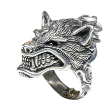 Bague Loup Celtique 925 Argent