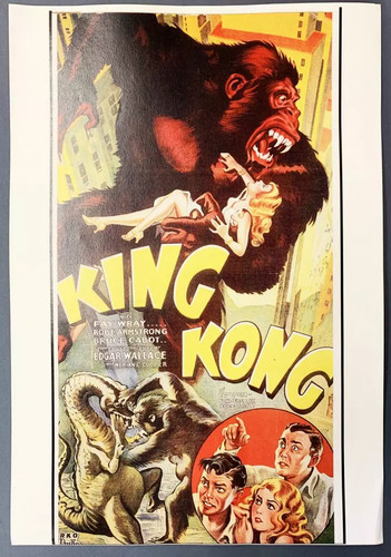 King kong affiche repro - king,