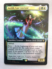 Mtg Magic Final Fantasy FFVII Aerith Last Ancient Extended Art FOIL 163 NM