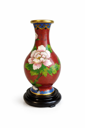 Vase cloisonné chinois - , cm