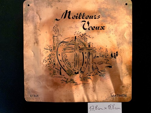 Pochoir ancien meilleurs voeux - ancien,