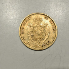 ALFONSO XII 10 PESETAS  GOLD/OR 1878