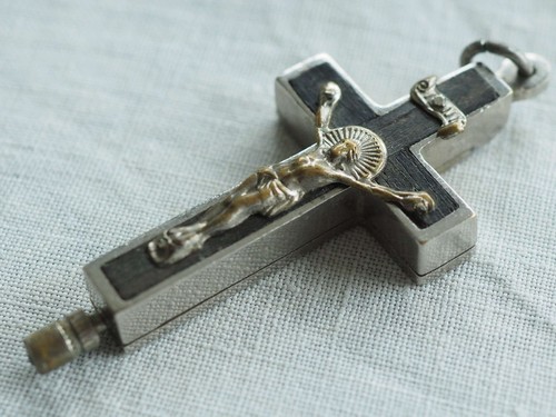 Croix reliquaire ancien - croix,