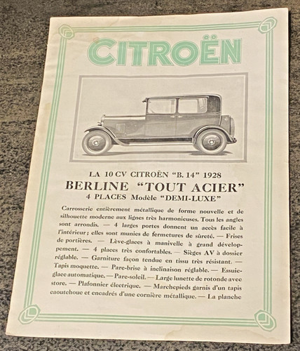 Feuillet vente citroen - vente,