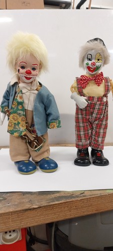 Deux clowns en porcelaine - clowns,