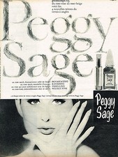 PUBLICITE ADVERTISING 124  1963  PEGGY SAGE   vernis à ongles