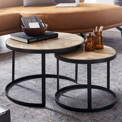 Finebuy tables gigogne bois - tables,
