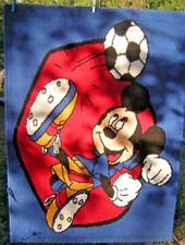 tapis carpette sortie lit ancien collection mickey football foot enfant chambre