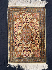 Turkish Hereke silk rug tapis soie seide teppich 82 x 45 cm