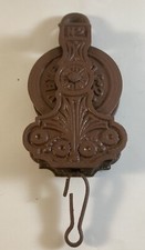 J&F - Ancienne Poulie à Chaîne - Suspension Monte Et Baisse en fonte XIXeme