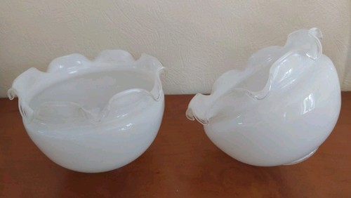 Paire tulipes opaline - paire,