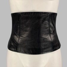 Ceinture En Cuir De Soie Noire