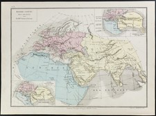 1872 - Carte ancienne Monde connu des anciens - Drioux Leroy