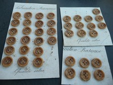 40 boutons ancien en corozo