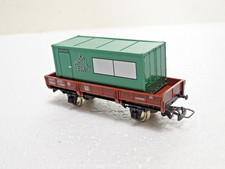 JOUEF   WAGON PLAT A ESSIEUX SNCF TRANSPORT D'UN CONTENEUR   HO