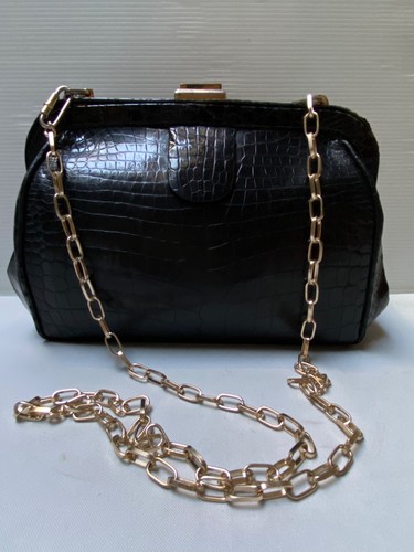 Sac box tout cuir - , croco