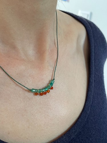 Collier gold filled fil - gold, ciré