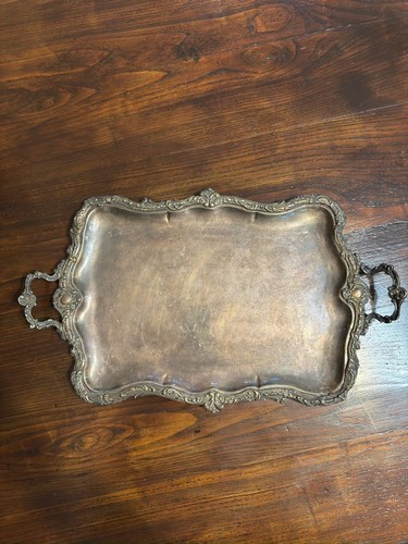 Ancien plateau argent - plateau, en