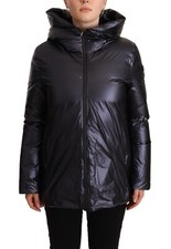 Homeward Veste Fermeture Éclair Violet Long à Capuche Manches Nylon IT46/US12/