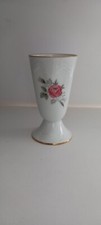 Mazagran en porcelaine de Limoges à décor de roses - Hauteur 13 cm TBE