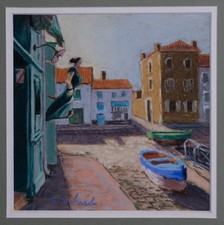 Pastel paysage Île de Ré -