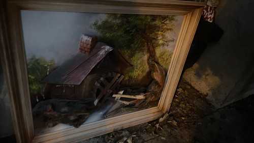 Tableau vintage chalet - tableau,
