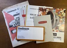 Lot 6 Documentations Enceintes Loudspeaker Goodmans Axiom