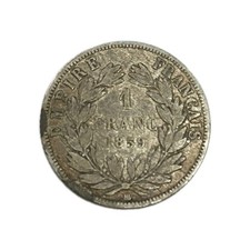 Napoléon Ier Tête Nue. 1859 BB Strasbourg. Argent. 4.84 Gr